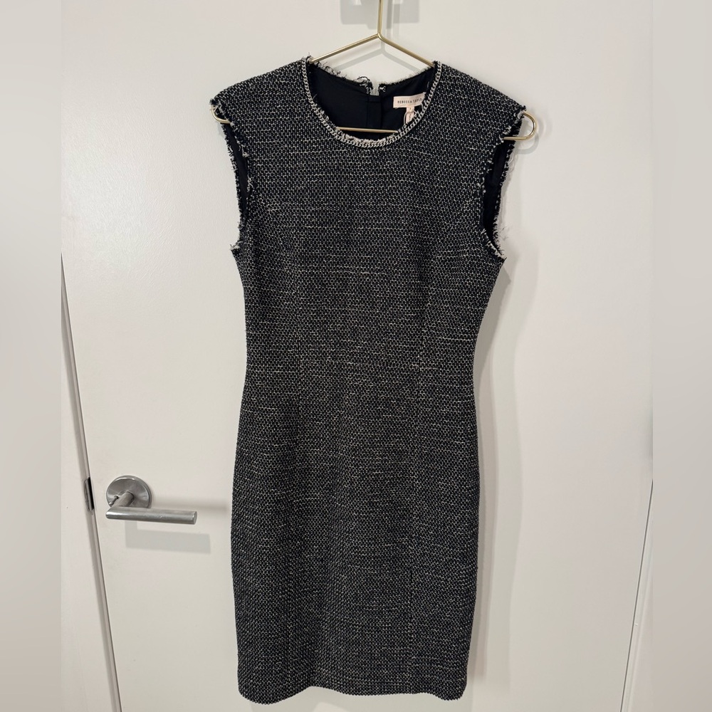 Rebecca Taylor Black and White Sheath Midi Dress BRAND NEW 4